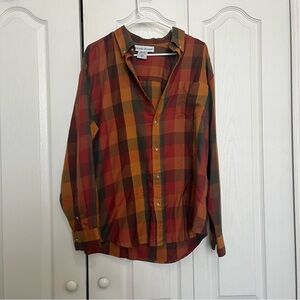 Plaid Button-Up Shirt